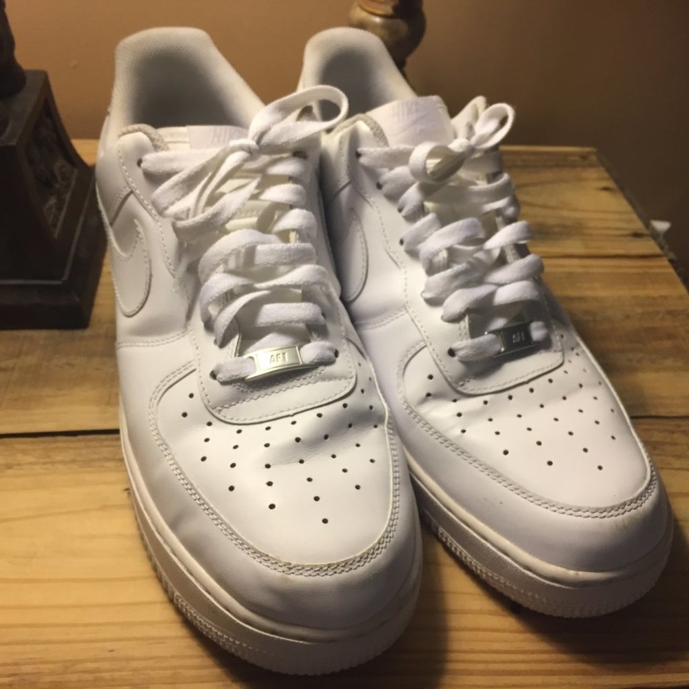 Sz 11 Nike Air Force 1 AF1 Low Triple White Sneakers 315122-111